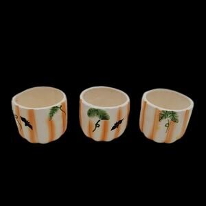 Halloween Themed Planters Vintage Royal NorfalkGhosts Pumpkin Black Cat Bats